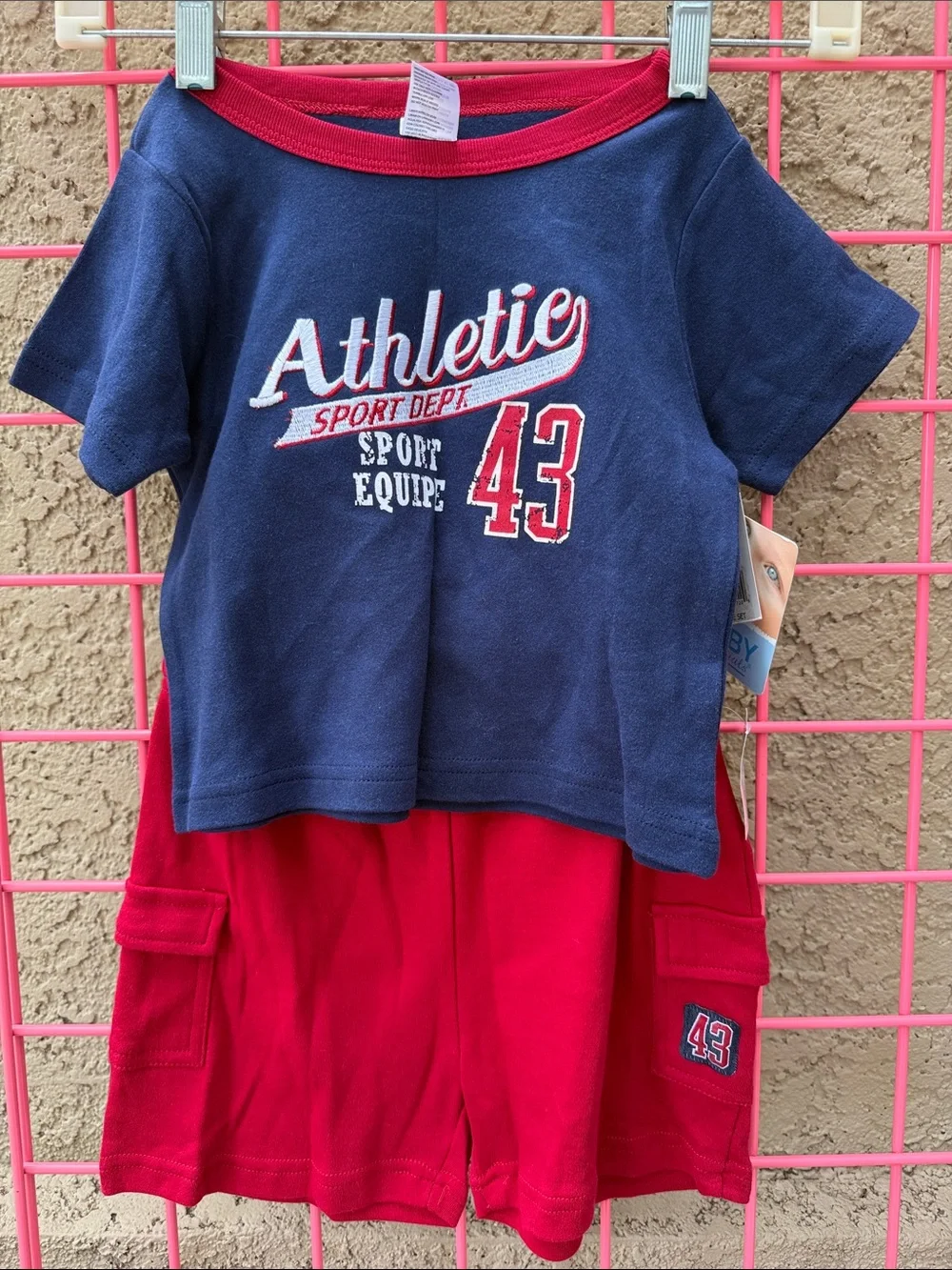 New vintage multicolored Baby Essentials cotton 2 pc set